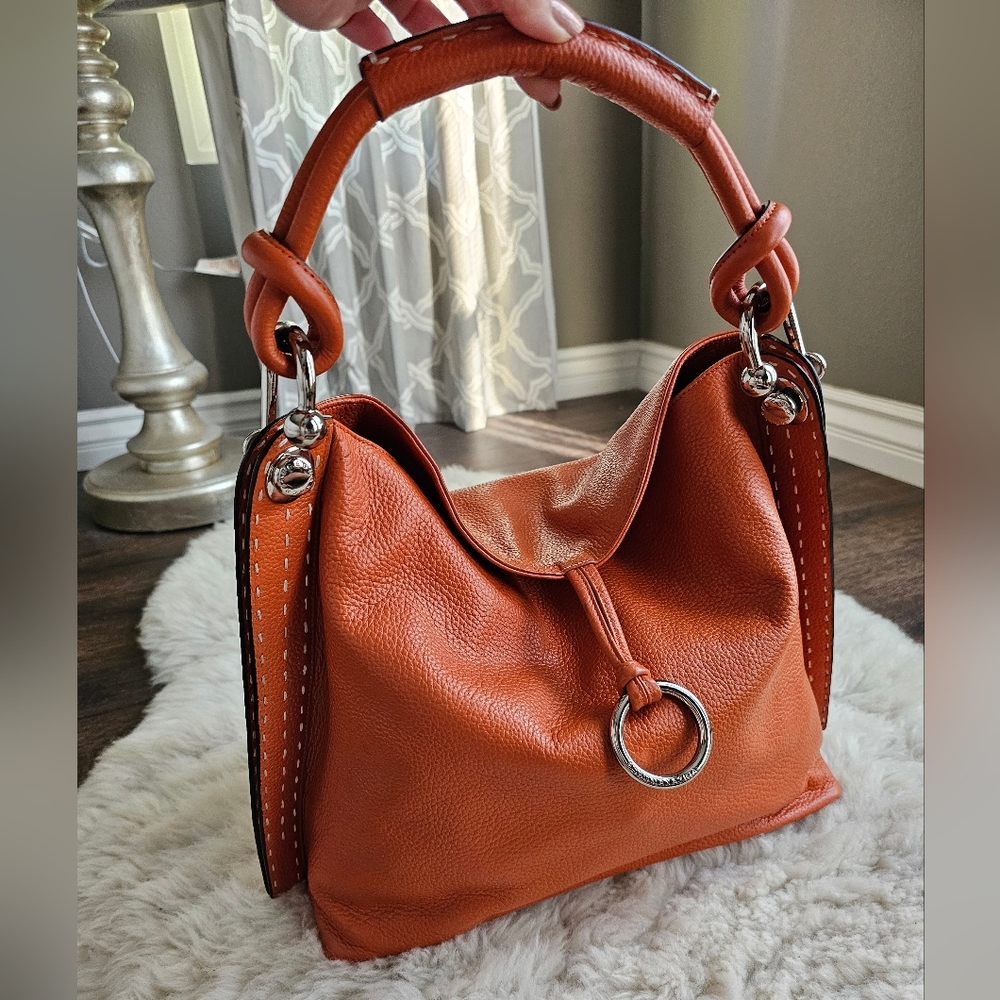BCBGMAXAZRIA Orange Medium Signature Tote